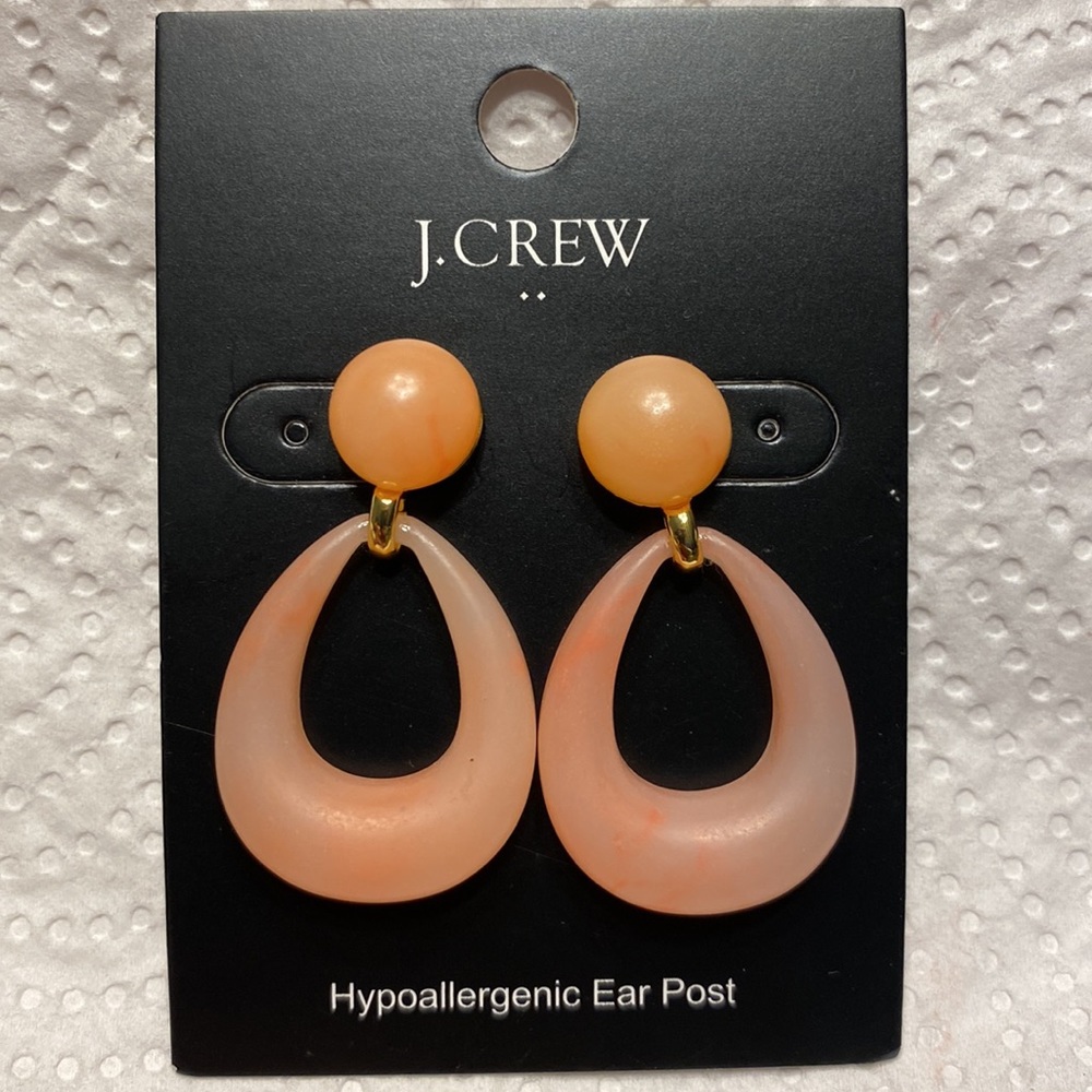 Resin teardrop statement earrings